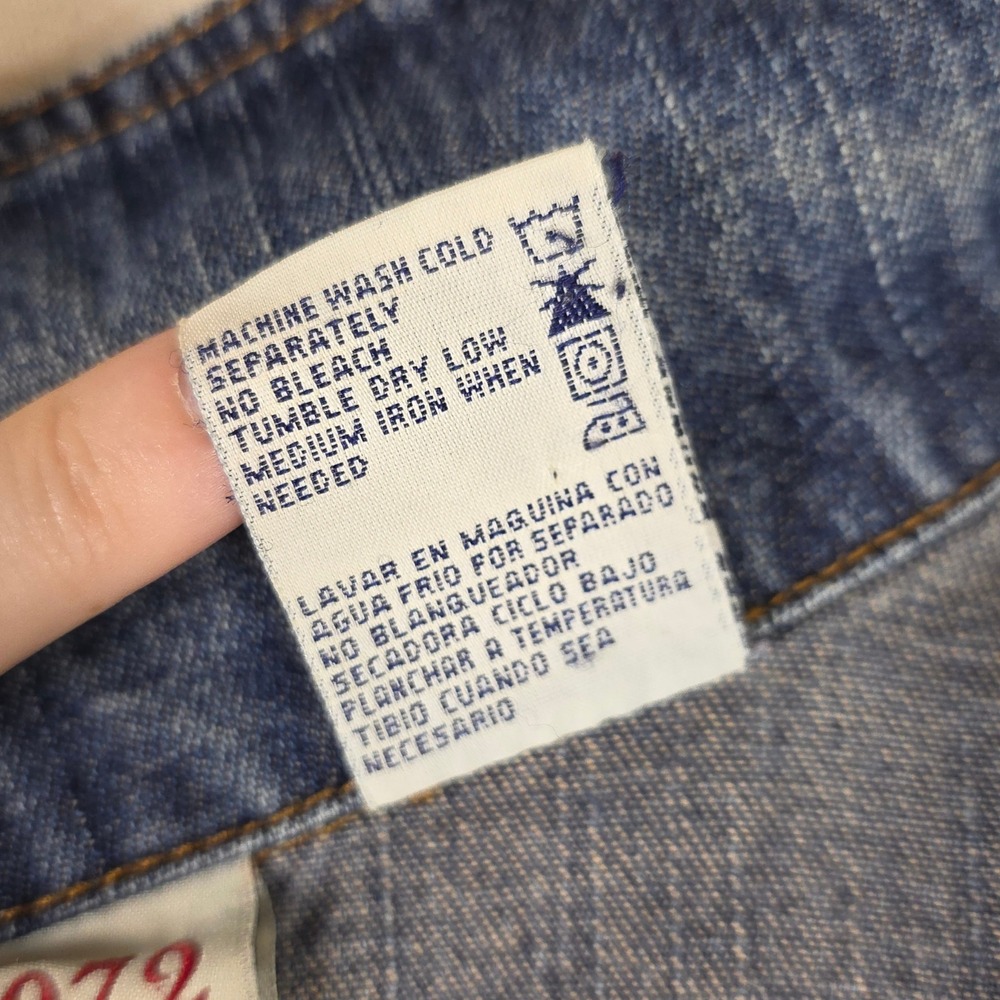 Vintage Faded Glory Denim Chore Coat Size XL Collared Pockets Retro 90s Y2K - Picture 11 of 11